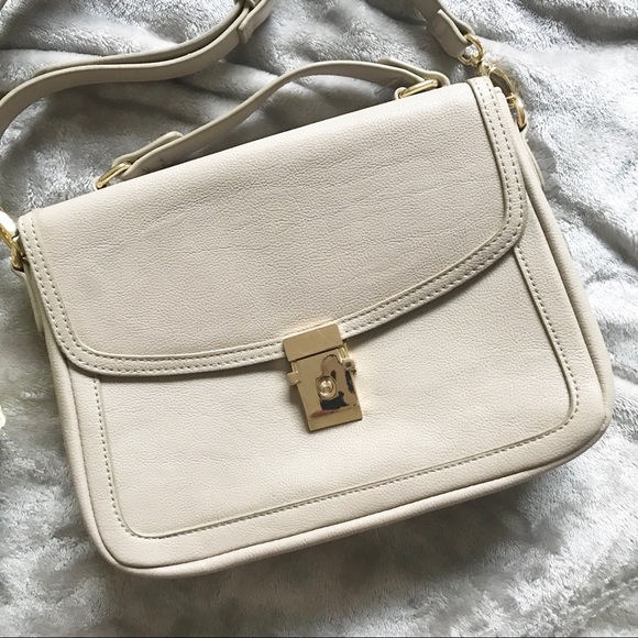 Forever 21 Cream Crossbody Handbag Purse - Picture 2 of 7